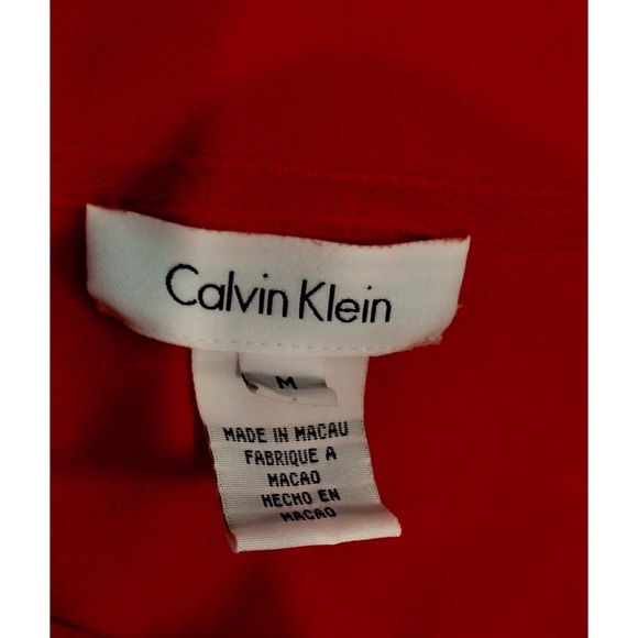 Calvin Klein Red Fleece Pullover - Picture 4 of 4